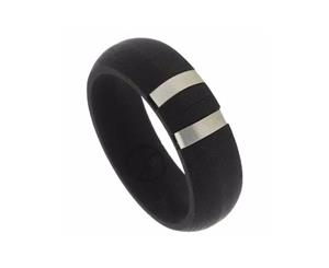 Zoppini Stainless Steel Carbon Fibre Ring