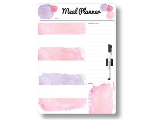 &quotMeal Planner" Magnetic Whiteboard - Pink