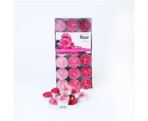 1 Pack of 36pce Rose Scented Tea Light Candes 4 Hour Burning Time