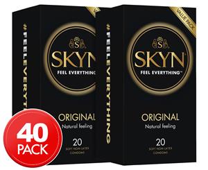 2 x Skyn Original Soft Non-Latex Condoms 20-Pack