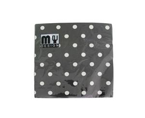 20 Pack Black and White Polka Dot Design 2 ply Premium Party Napkins 33x33cm MQ-359