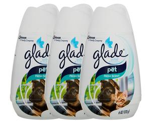 3 x Glade Solid Pet Air Freshener Fresh Scent 170g