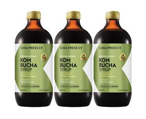 3x SodaStream 500ml Soda Press Organic Syrup/Mix Kombucha Cola Nut & Kaffir Lime