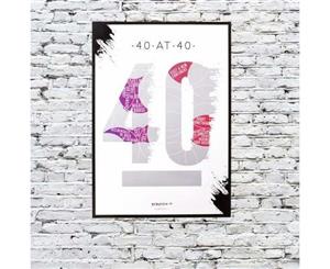 40 at 40 Scratch and Reveal Poster