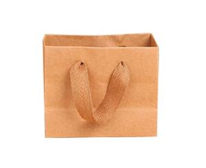 50x Brown Craft Paper Gift 250 x 250 x 250 mm Carry Bags With Handles