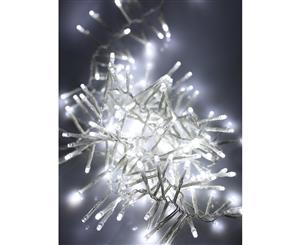 720 LED Cluster Light Chain Clear Cable - White