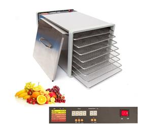 8 Tray Stainless Steel Food Fruit Dehydrator with Stainless Steel Trays