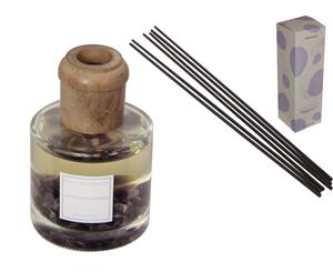 90ml / 25cm Patchouli Lavender Premium Aromatherapy Diffuser with Gemchips in Gift Box - Clear