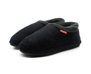 Archline Orthotic Closed Arch Scuffs Slippers Mocassins - Charcoal Marle