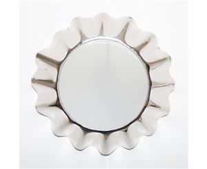 BOTTLE TOP Large 74cm Round Wall Mirror - Polished Nickel