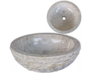 Basin Marble 40cm Cream Bathroom Natural Stone Sink Wash Bowl Furniture