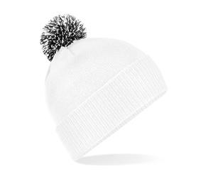 Beechfield Girls Snowstar Duo Extreme Winter Hat (White/Black) - RW243