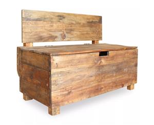 Bench Solid Reclaimed Wood 86cm Storage Chair Seat Deck Container