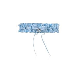 Bridal Garter Traditional Deluxe - Baby Blue
