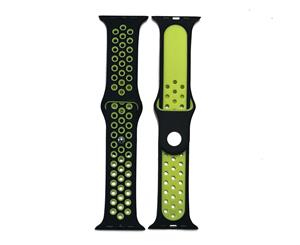 Bright Green With Black Silicone Sport Band For Apple Watch