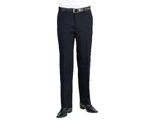 Brook Taverner Apollo Flat Front Formal Suit Trousers (Black) - RW2620