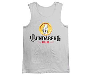 Bundy Bundaberg Rum Men's Light Grey Rosette Tank Singlet Shirt