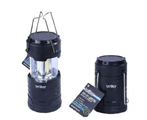 COB LED Large Popup Lantern BLACK Compact Design Durability easy Carry Storage 4 AAA Batteries Included