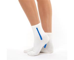 Chusette Kid's Warm Cotton Socks for School and Sport - White