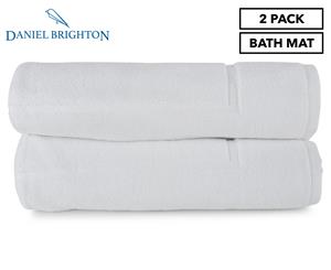 Daniel Brighton Zero Twist Bath Mat 2-Pack - White