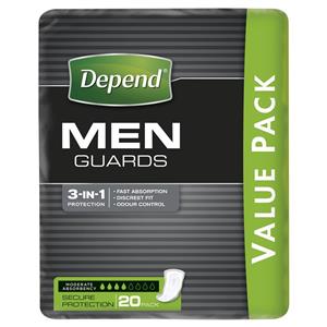 Depend for Men Guards 20 Bulk Pack
