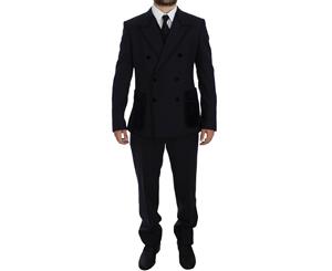 Dolce & Gabbana Blue Wool Torero Slim 3 Piece Suit Tuxedo