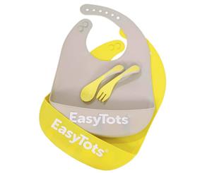 EasyTots 2 Pack Bibs with Matching Cutlery