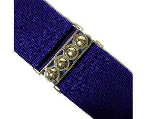 Elasticated Wide Waist Belts - Royal Blue - Royal Blue