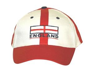 England Baseball Cap Red White With Adjustable Strap (As Shown) - C325