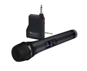 Fifine Wireless UHF Handheld Microphone Cardioid Dynamic Cordless Audio Mic BLK