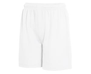 Fruit Of The Loom Childrens/Kids Moisture Wicking Performance Shorts (White) - BC3481
