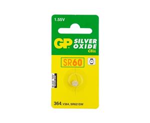 GP64B1 Sr60 Button Cell Silver Oxide 364 Gp Pk1 Sr621sw 4891199131073 ( x H) 6.8 x 2.15 mm Voltage 1.5V