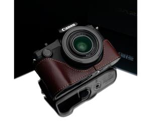 Gariz XS-G1XM3BR Brown Leather Half Case for Canon G1X Mark III
