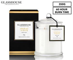 Glasshouse Fragrances Arabian Nights Triple Scented Candle 350g - White Oud