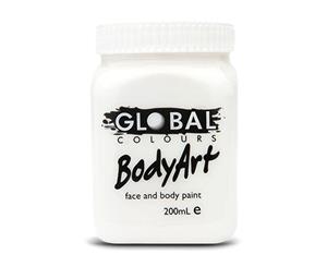 Global Body Art 200ml Jar Facepaint - White