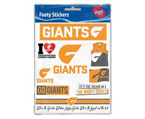 Greater Western Giants AFL LOGO Car Sticker Sheet for Car Bumper School Books
