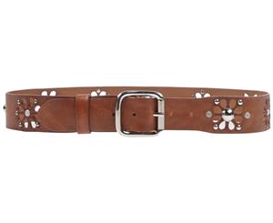 HIGH Women's Decorative Leather Belt - Brown