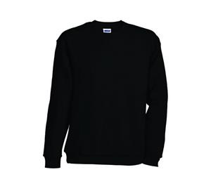 James And Nicholson Childrens/Kids Round Heavy Sweatshirt (Black) - FU481