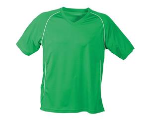 James And Nicholson Childrens/Kids Team Shirt (Green/White) - FU609