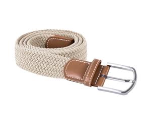 K-Up Adults Unisex Braided Elasticated Belt (Ecru) - PC3526