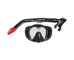 Land & Sea Marlin Frameless Mask & Snorkel Set - Black