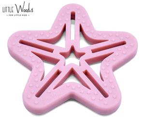 Little Woods Shooting Star Silicone Teether - Dusty Pink