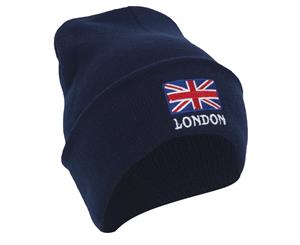 London England Unisex Knitted Hat (Navy) - HA308