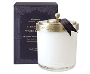 MOR Scented Home Library Fragrant Candle 380g - Strawberry & White Jasmine