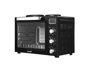 Maxkon New 60L Benchtop Convection Oven Rotisserie Portable Toaster with Hot Plates