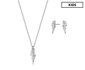 Mestige Kids' Tropical Delight Lightning Necklace & Earring Set w/ Crystals from Swarovski - Silver