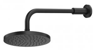 Methven Krome 200mm Drencher Straight Arms Wall Shower - Black
