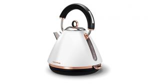 Morphy Richards 1.5L Accents Rose Gold Pyramid Kettle - White