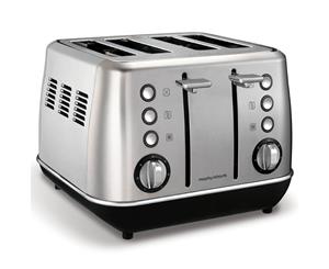 Morphy Richards 1880W Evoke Stainless Steel 4 Slice Toaster w Removable Tray SL