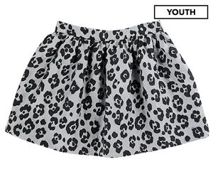 Moschino Girls' Animal Print Skirt - Black